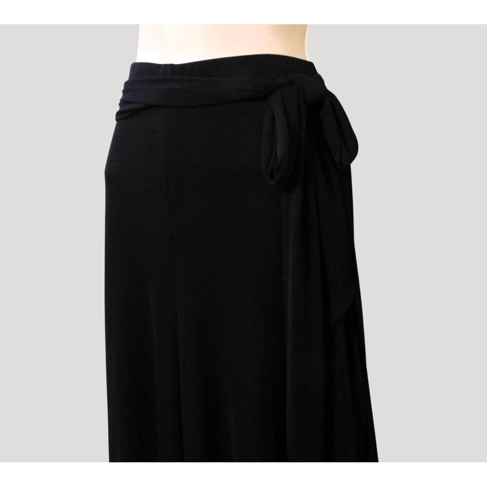 Blu Sage Dressy Pants Womens XL Black Wide Leg Sheer Overlay - Picture 2 of 9